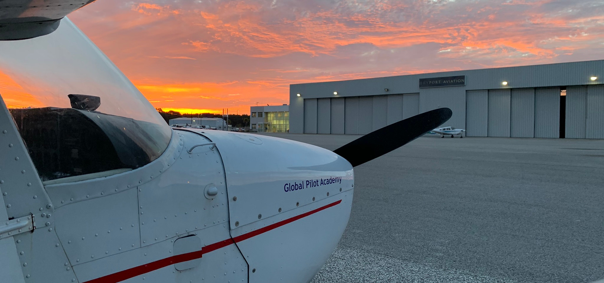 GPA Cessna at sunset, Tampa Executive Airport