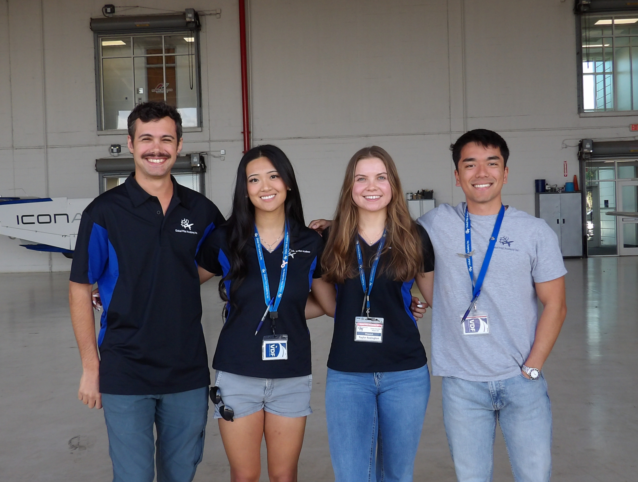 GPA team with ICON A5 in hangar